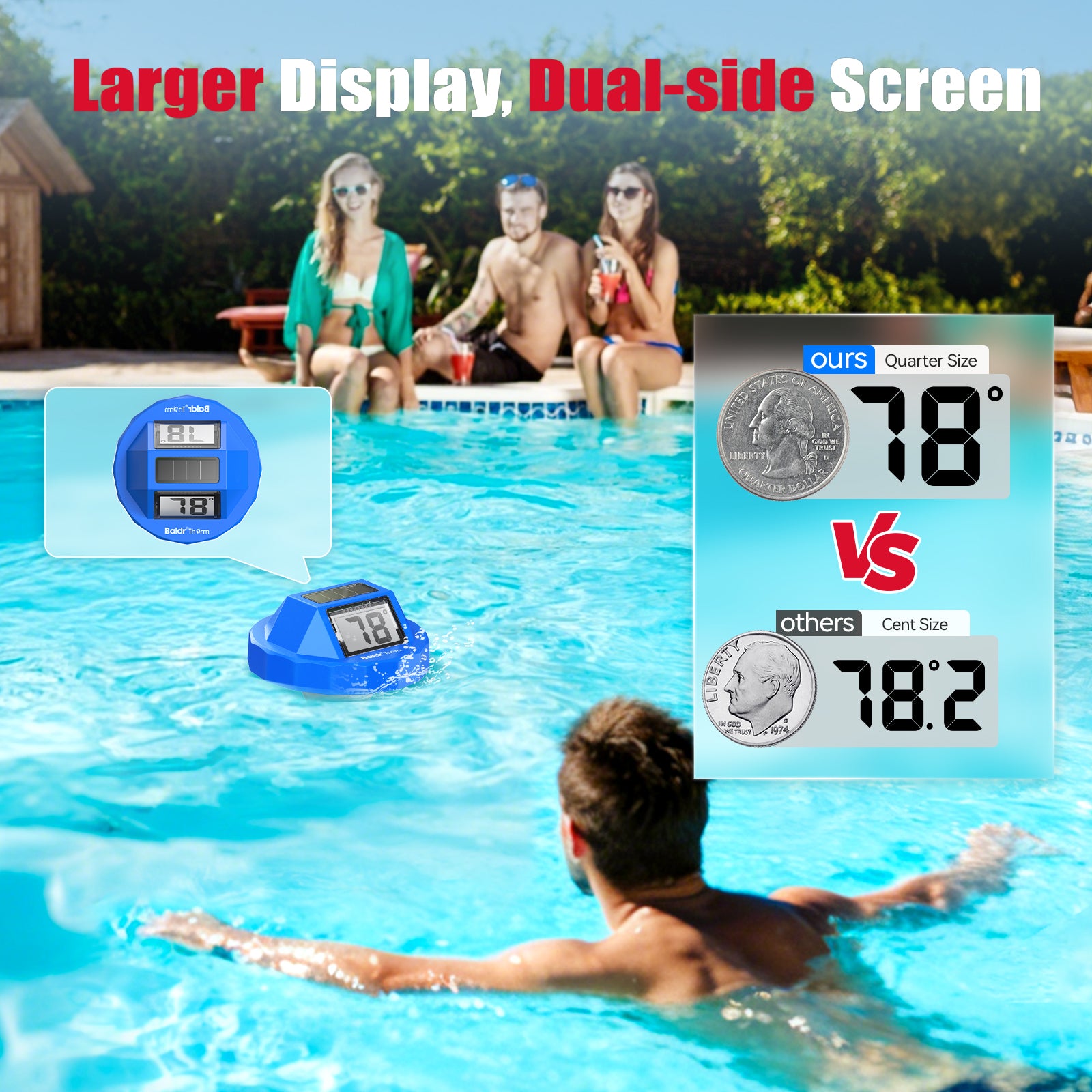 B0705T Floating Pool Thermometer