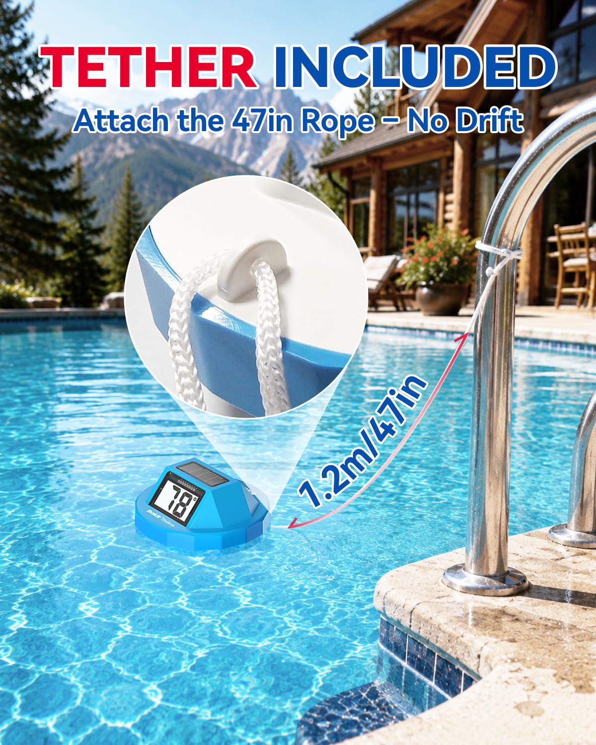 Baldr B0705T Solar Floating Pool Thermometer