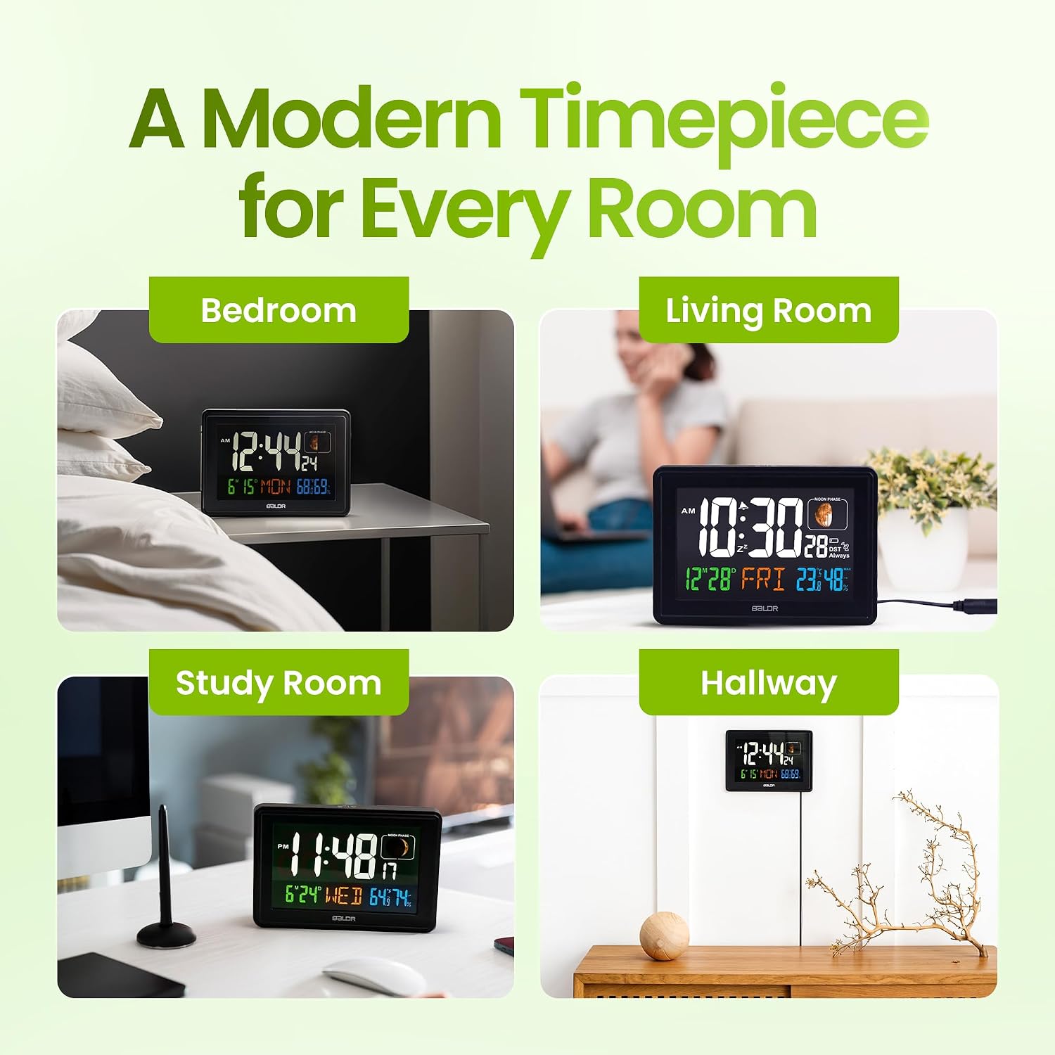 CL3592WH1 Digital Alarm Atomic Clock