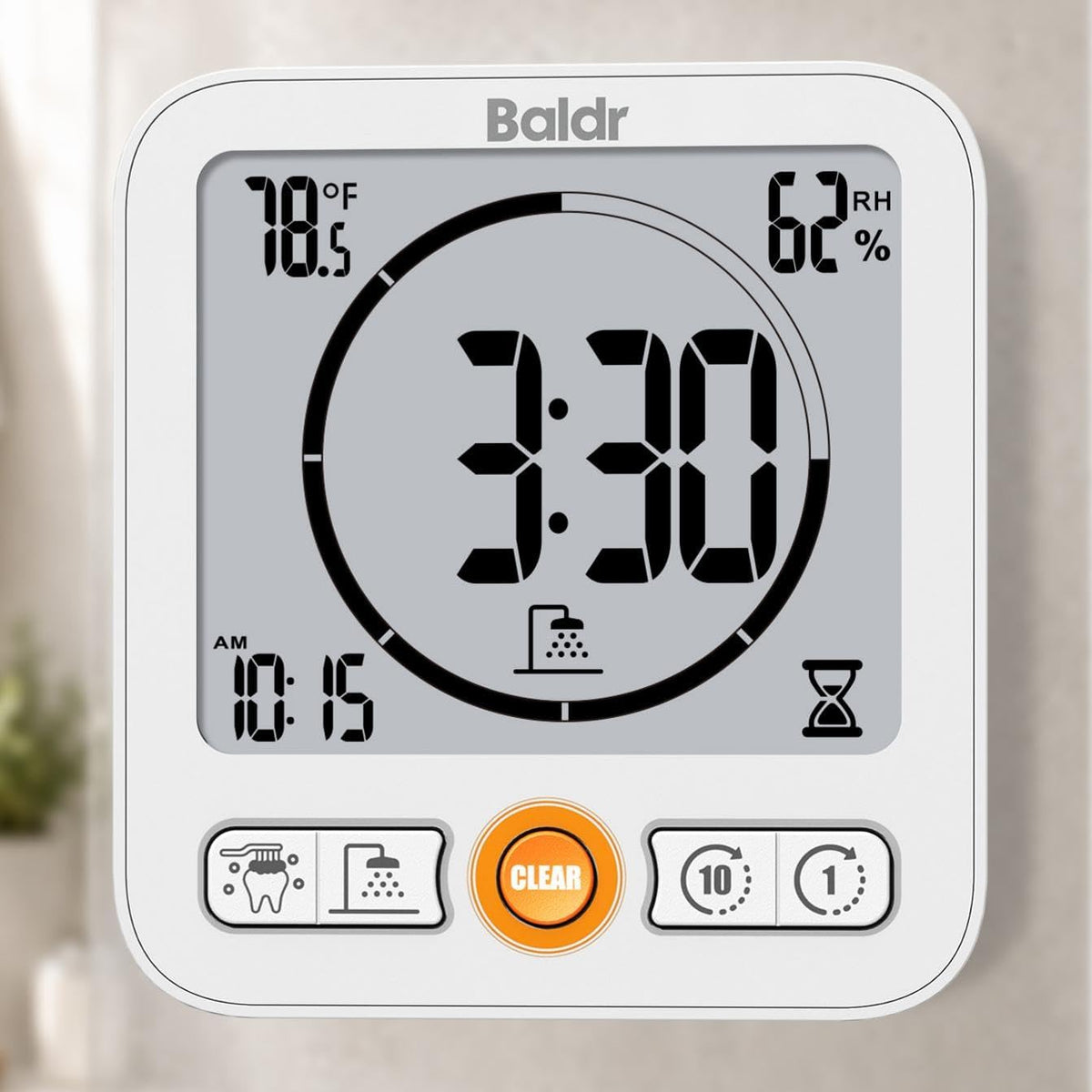 BALDR B0657STH-WT Shower Clock & Timer