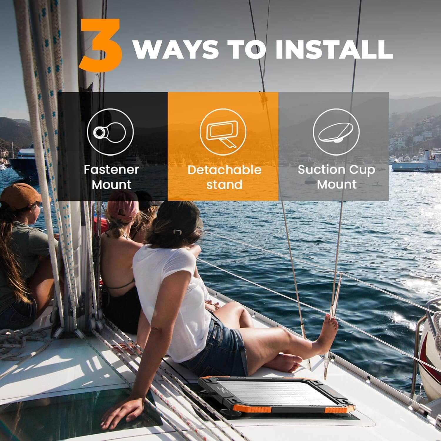 BALDR Upgraded 13W Solar Battery Trickle Charger Maintainer 12V Portable Waterproof Solar Panel Trickle Charging Kit for Car Automotive Boat Marine RV