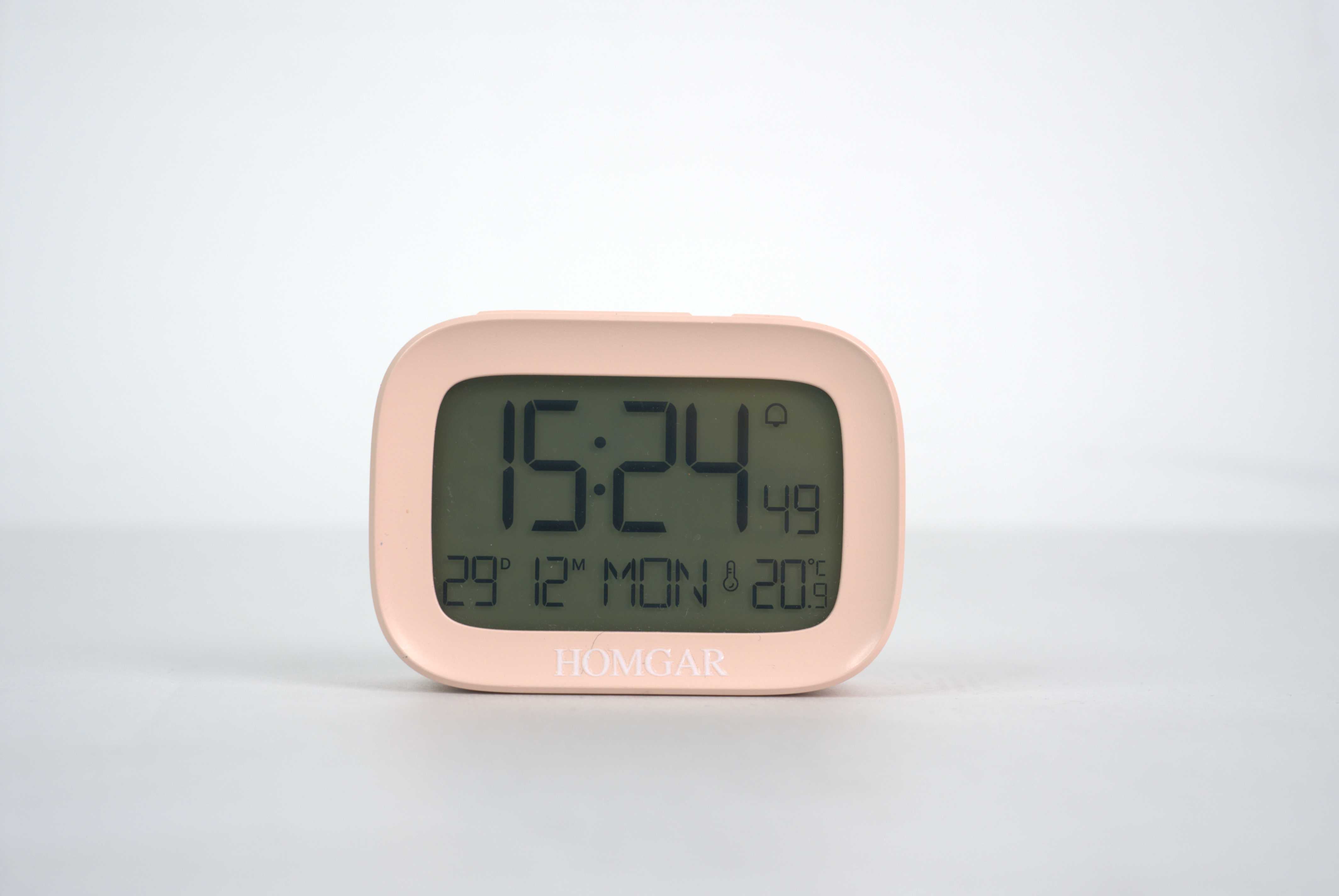 Homgar Digital Clock with Day & Date, Customizable Alarms
