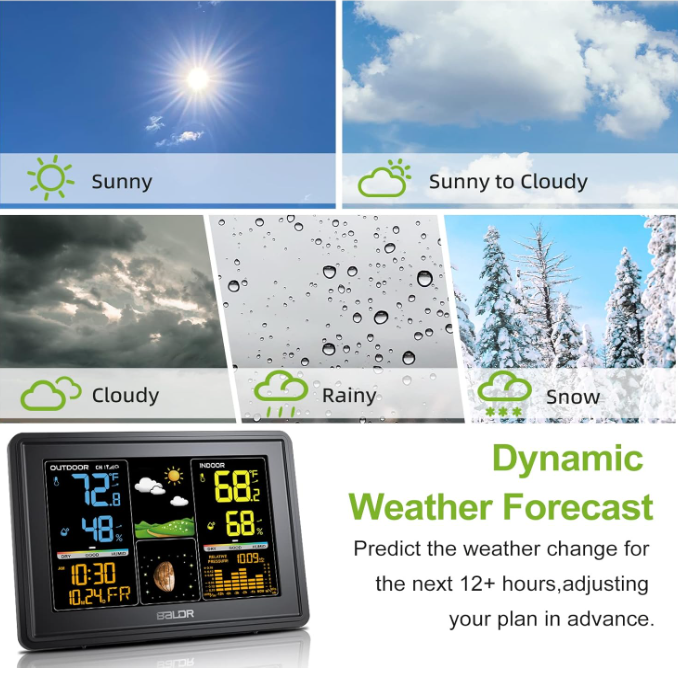 BaldrTherm Wireless Weather Station – Temp, Barometer & Moon Phase