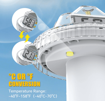 BaldrTherm Easy-Read Floating Pool Thermometer with Indoor Monitor