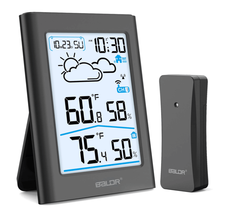 BaldrTherm Wireless Weather Station – Indoor & Outdoor Temp/Humidity