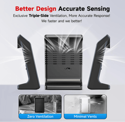 BaldrTherm Humidity Meter Hygrometer, Solar-Powered Room Thermometer 3.2, 3Pack