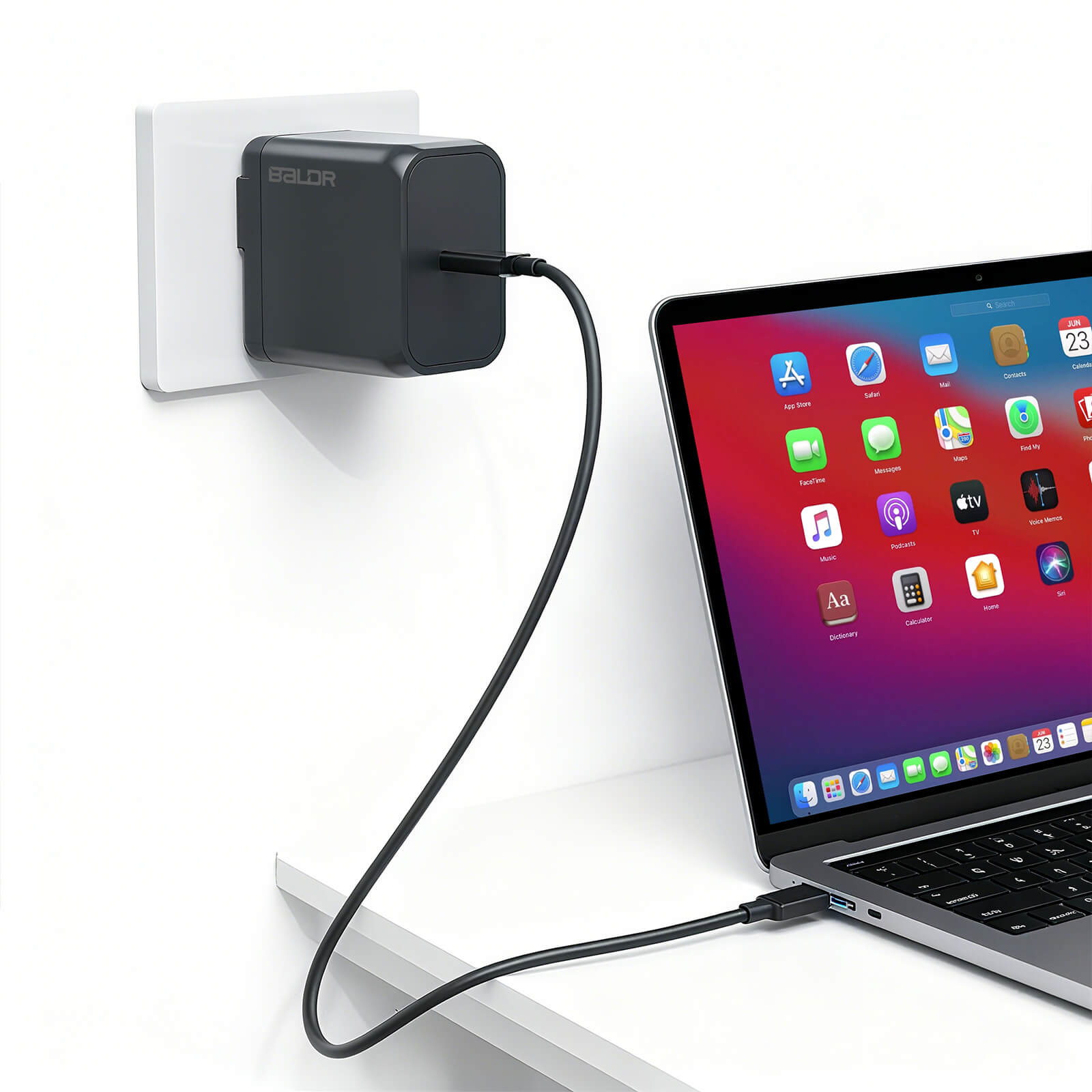 BALDR 65W USB-C Wall Charger PD Adapter for Phone, Laptop and Power station