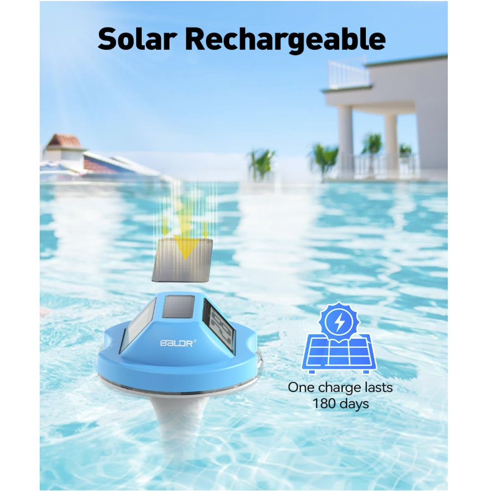 BALDR Floating Pool Thermometer – Easy Read Design (Blue)