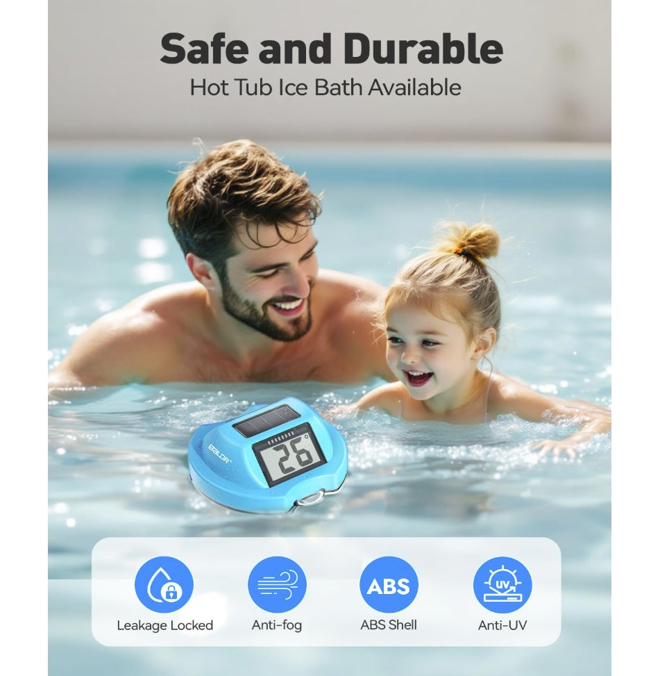 BALDR Floating Pool Thermometer – Easy Read Design (Blue)