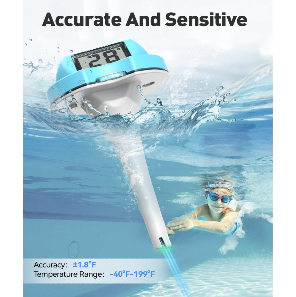 BALDR Floating Pool Thermometer – Easy Read Design (Blue)