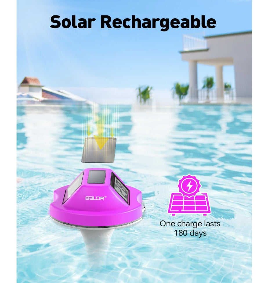 BALDR Floating Pool Thermometer – Easy Read Design (Purple)