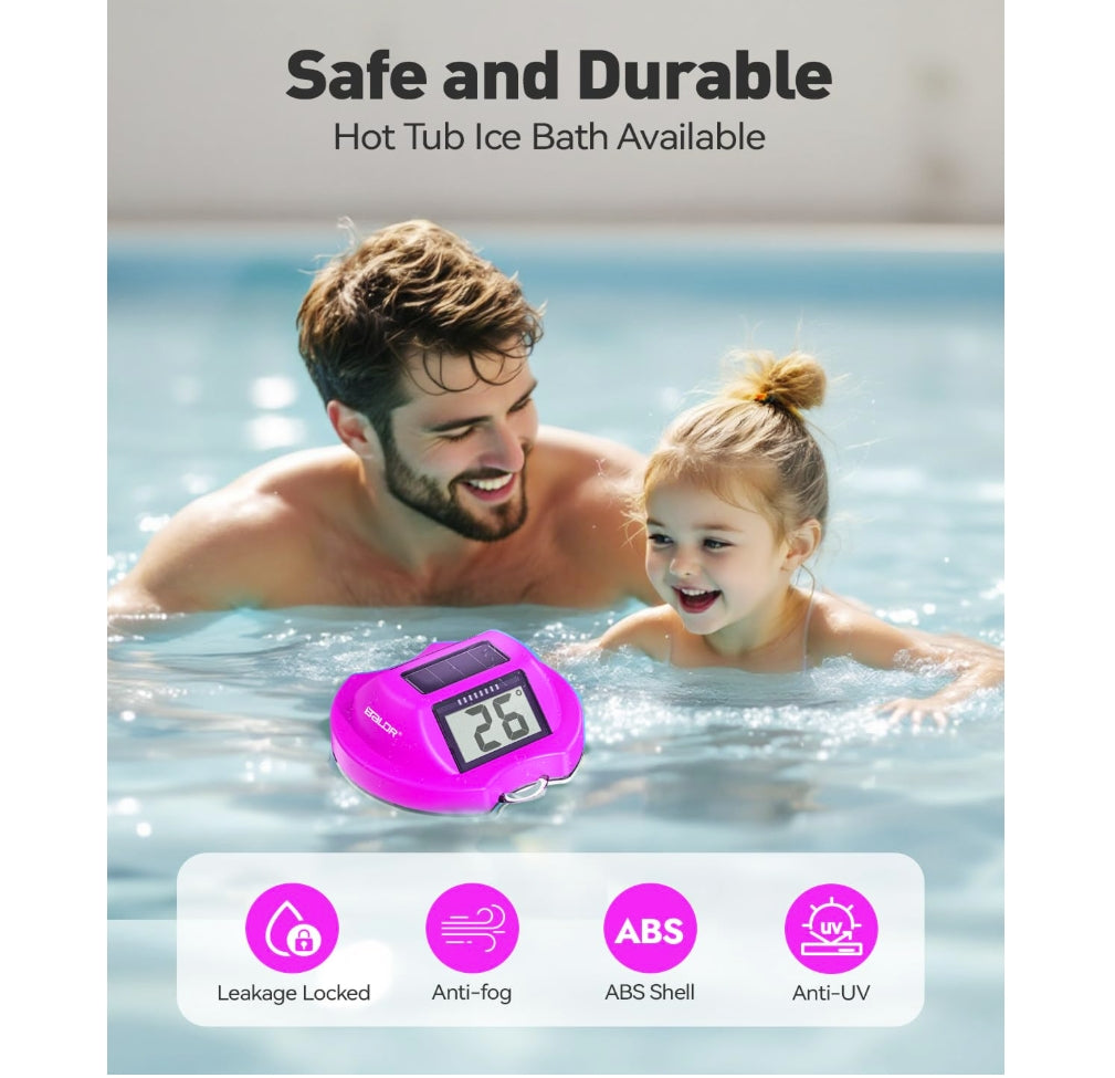 BALDR Floating Pool Thermometer – Easy Read Design (Purple)