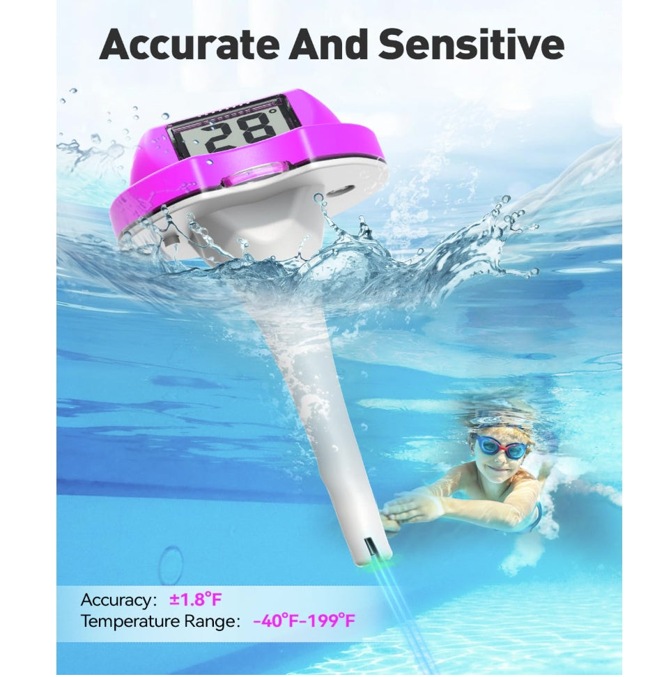 BALDR Floating Pool Thermometer – Easy Read Design (Purple)