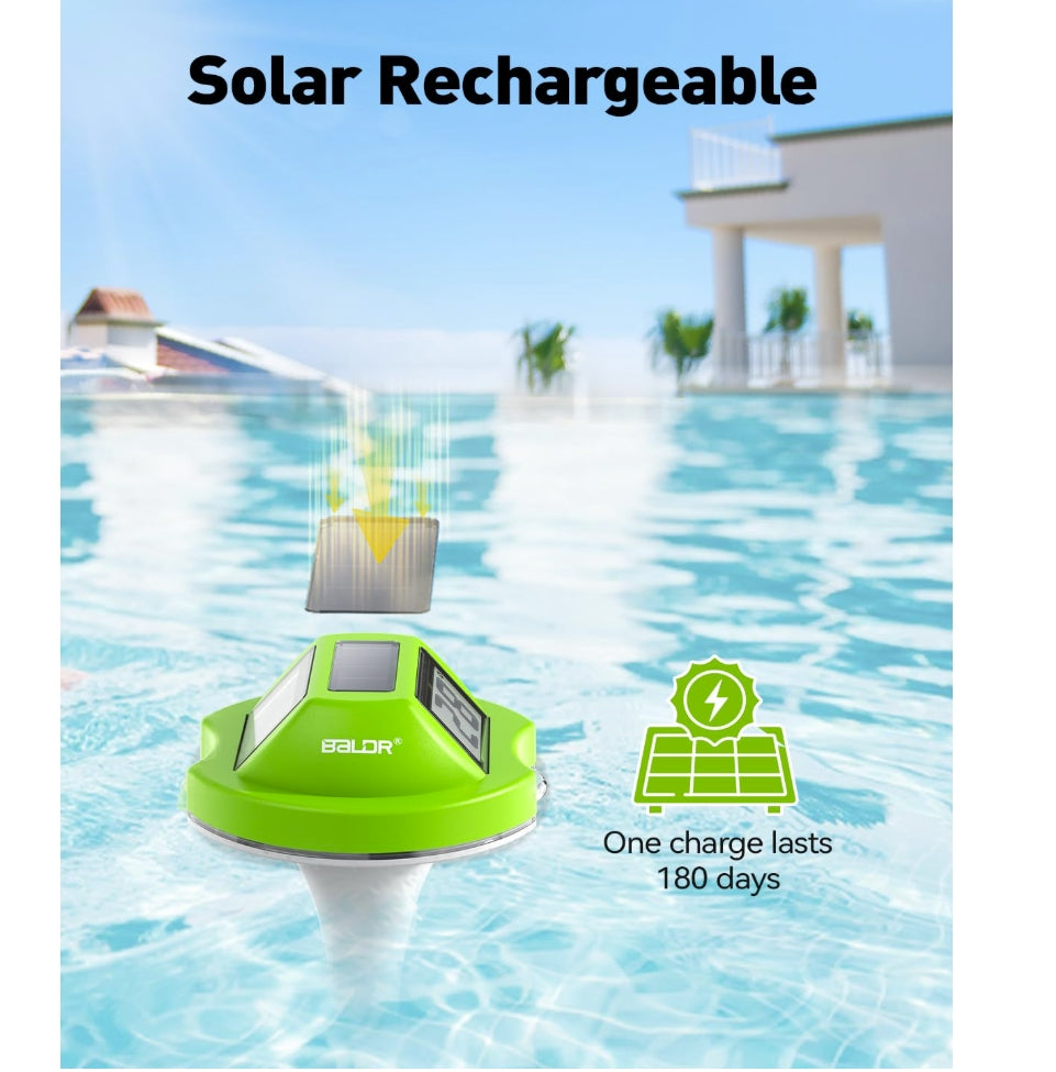BALDR Floating Pool Thermometer – Easy Read Design (Green)