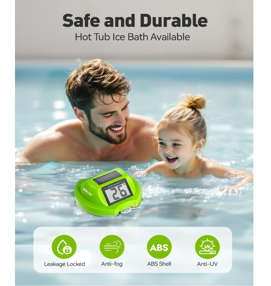BALDR Floating Pool Thermometer – Easy Read Design (Green)