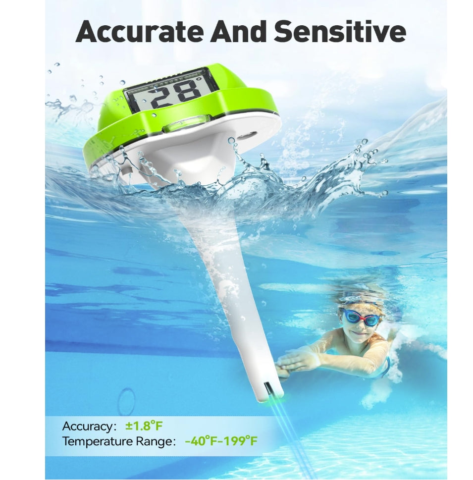 BALDR Floating Pool Thermometer – Easy Read Design (Green)