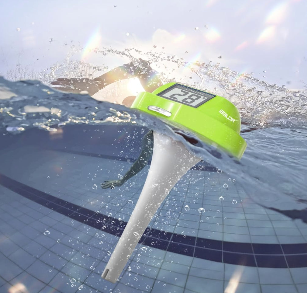 BALDR Floating Pool Thermometer – Easy Read Design (Green)