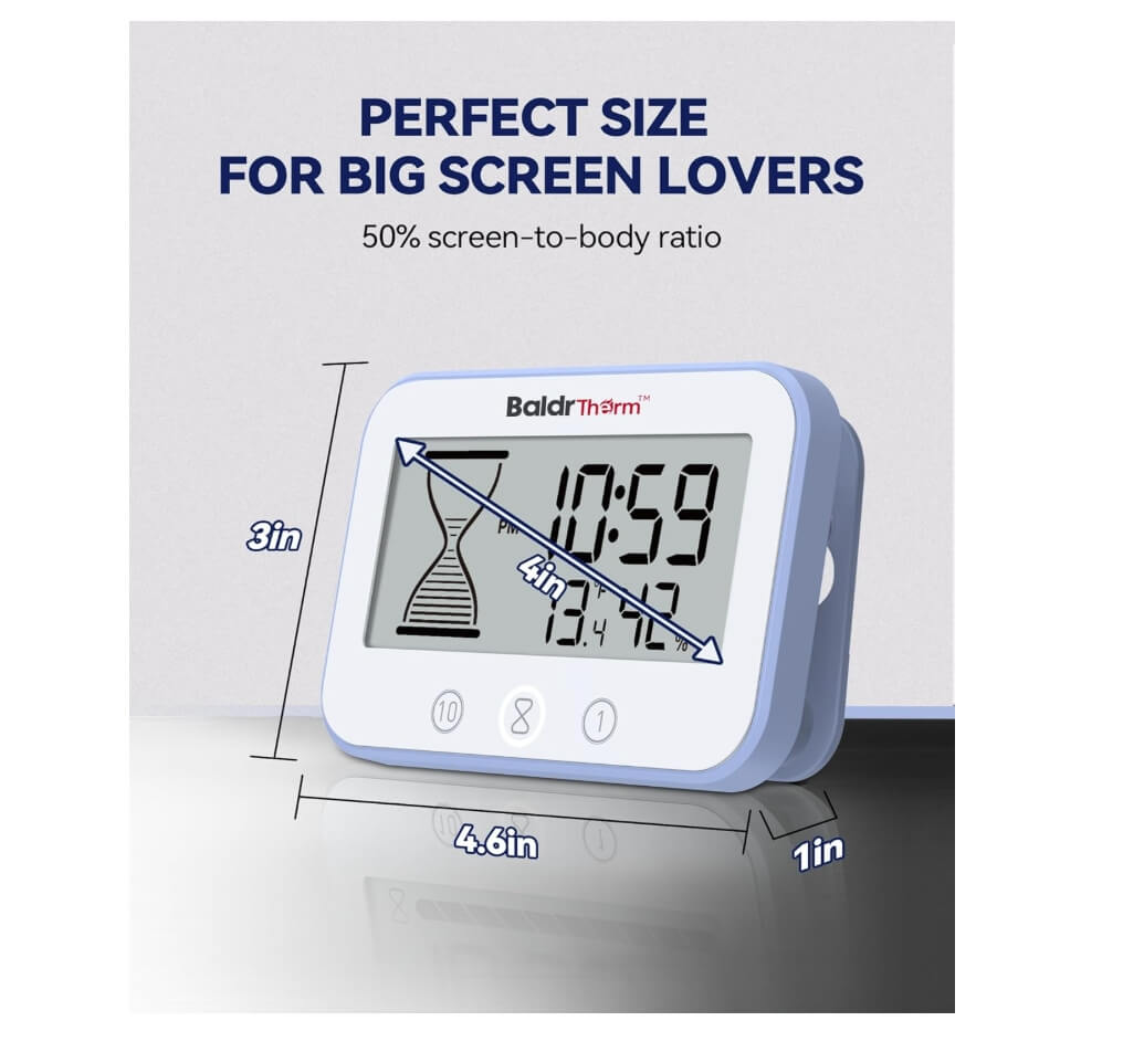 BaldrTherm Waterproof Shower Clock