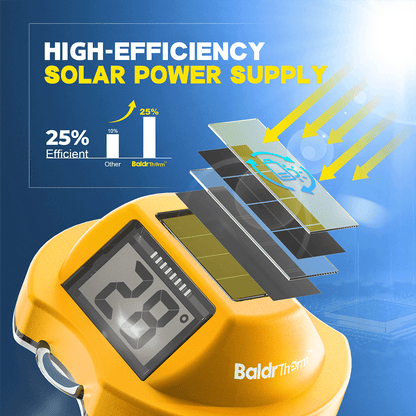 BaldrTherm Pool Thermometer Solar Digital Floating(Yellow)
