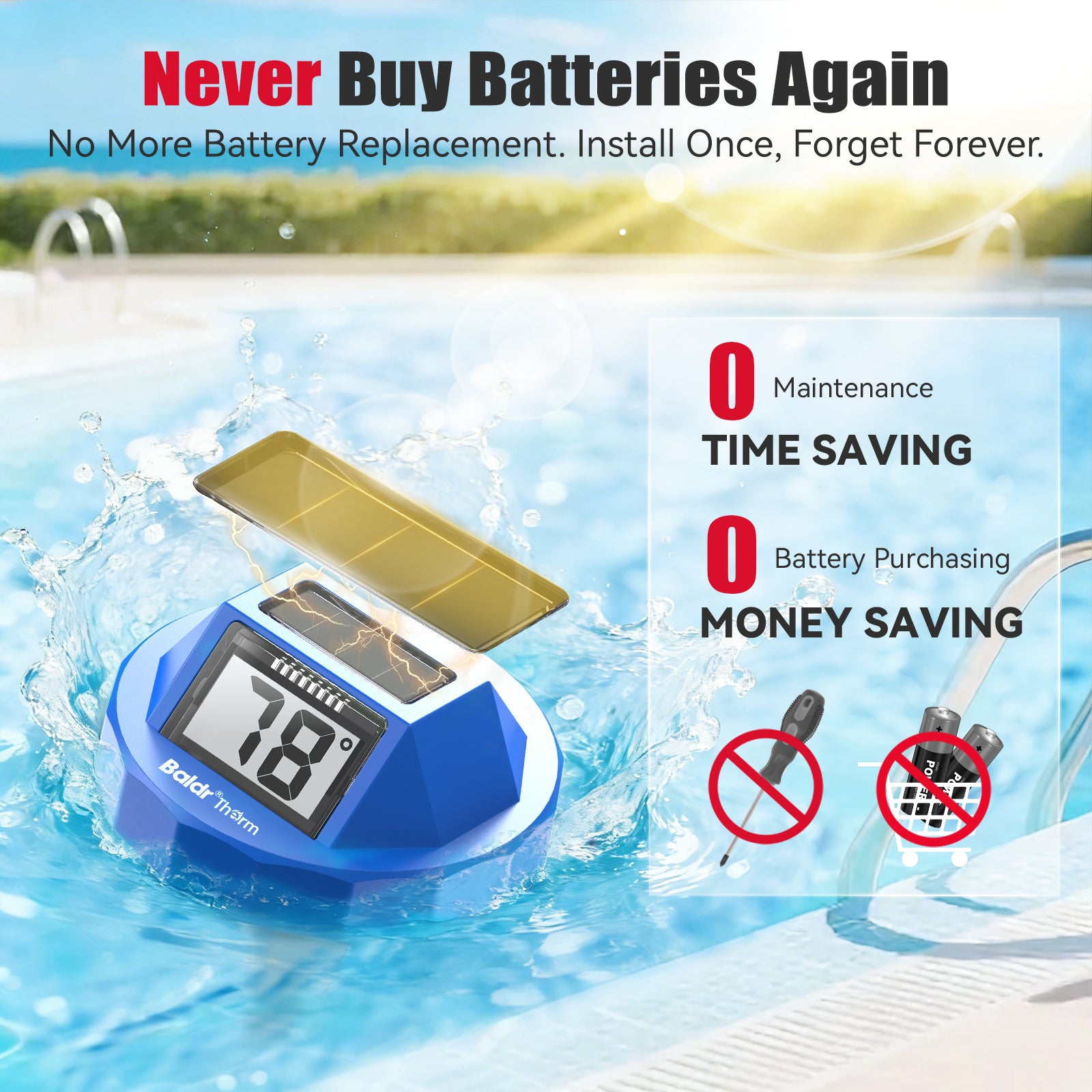 B0705T Floating Pool Thermometer