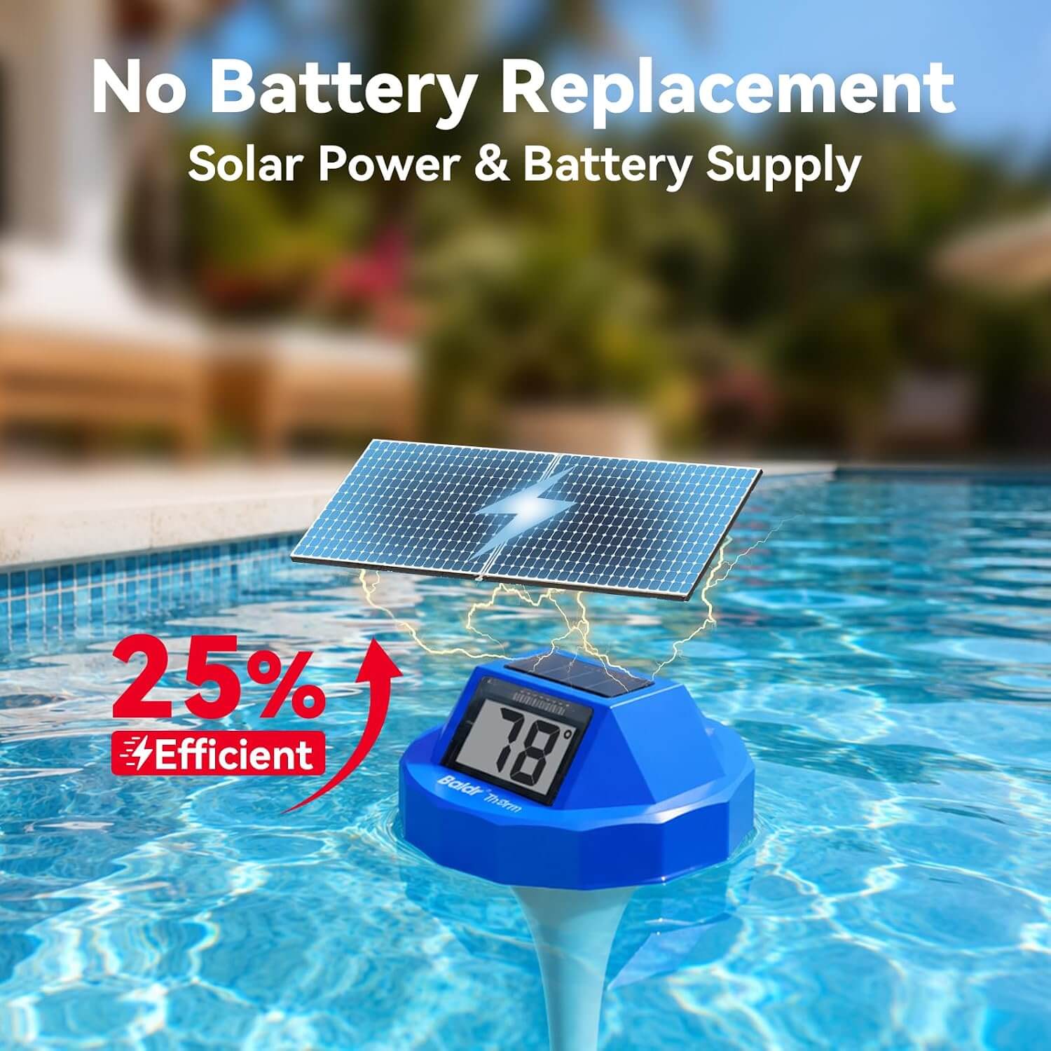 BaldrTherm Pool Thermometer Digital Floating, Swimming Pool Water Temperature Sensor