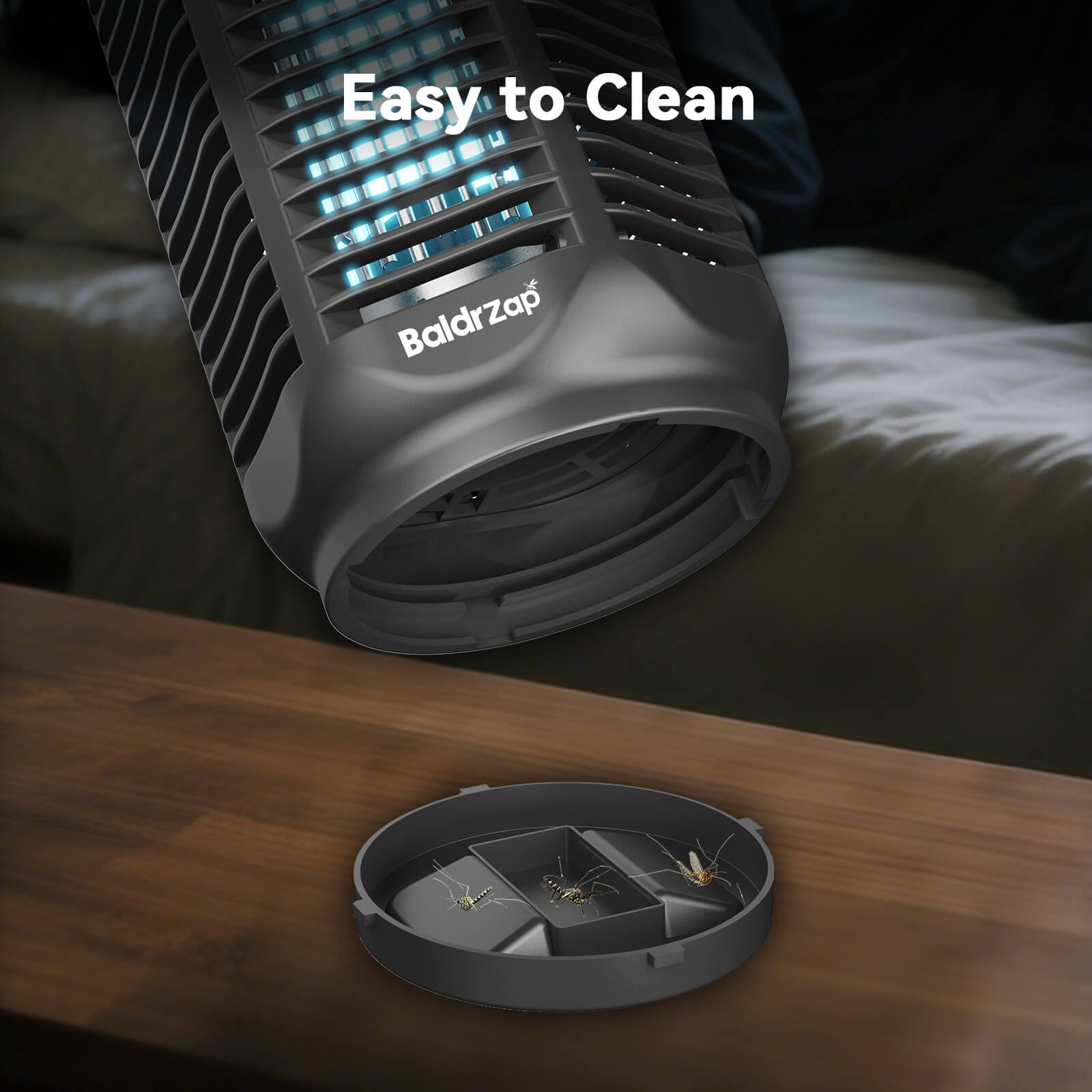 BaldrZap Insect Trap outdoor, Bug Zapper Outdoor, Mosquito Zapper, 3 Prong Plug in Electric Fly Zapper