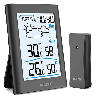 BaldrTherm Wireless Indoor & Outdoor Thermometer – Black