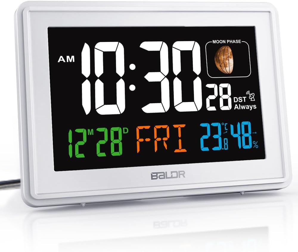 CL3592WH1 Digital Alarm Atomic Clock