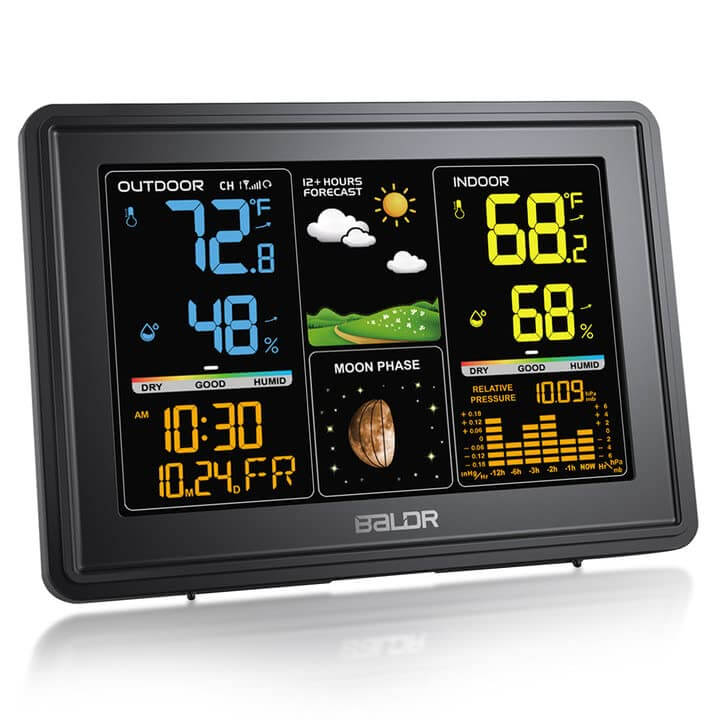 BaldrTherm Wireless Weather Station – Temp, Barometer & Moon Phase