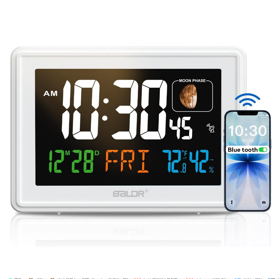 Baldr 359BT-WH Digital Clock with Bluetooth