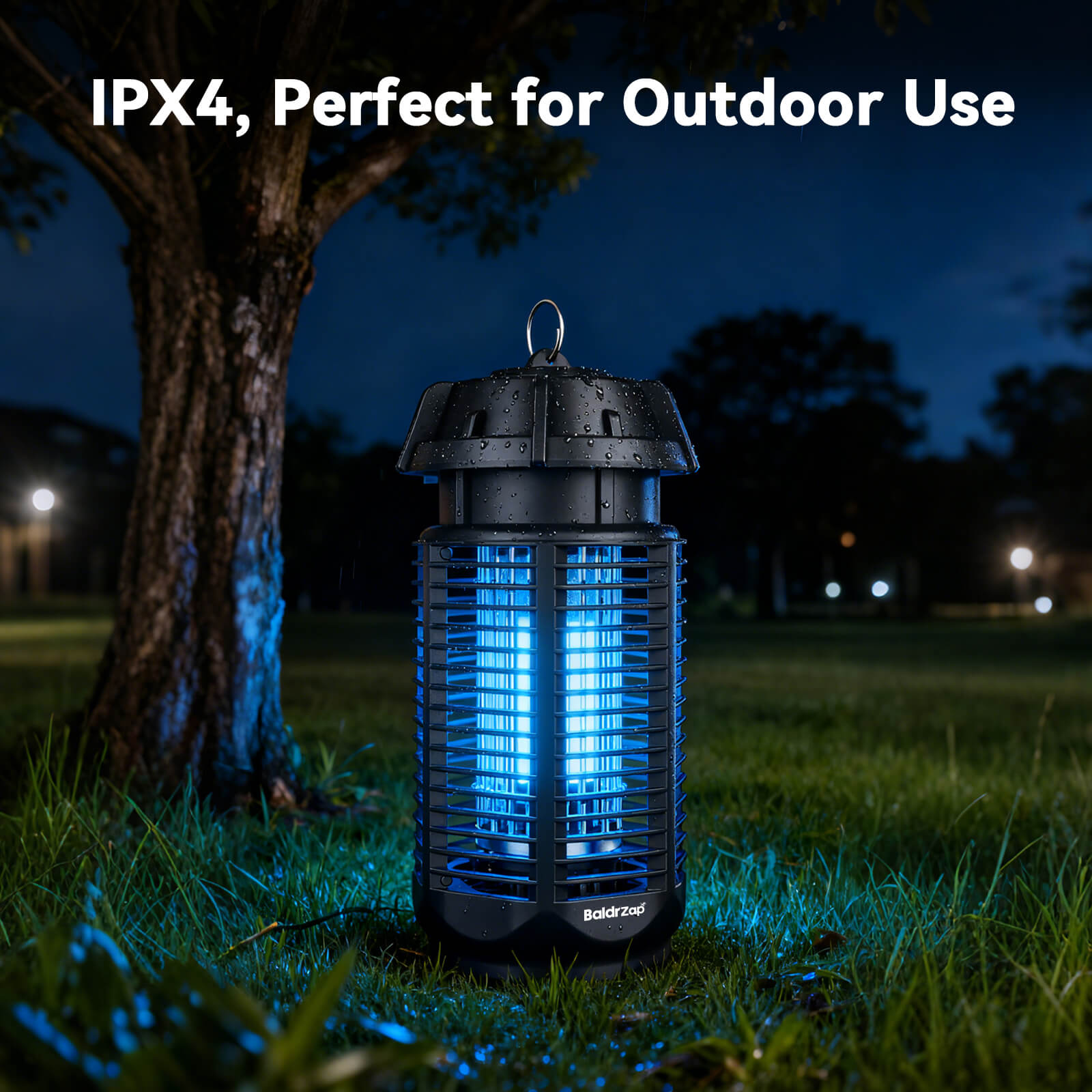 BaldrZap Insect Trap outdoor, Bug Zapper Outdoor, Mosquito Zapper, 3 Prong Plug in Electric Fly Zapper