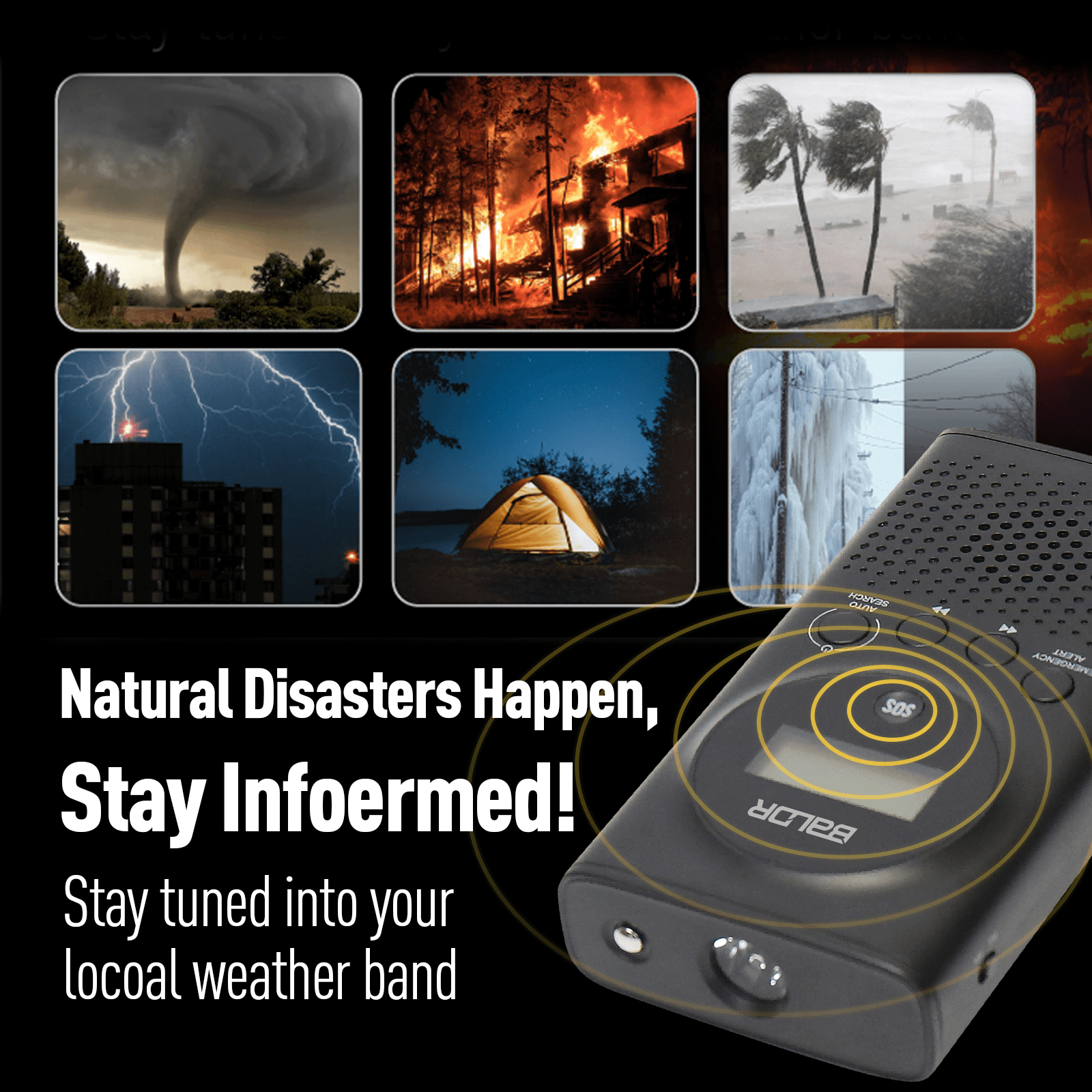 Baldr Portable Hand Cranking Emergency Radio, suitable for INifnity1200 and Infity1800