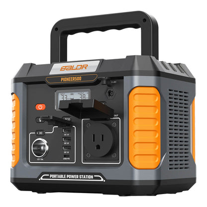 BALDR 500W Portable Power Station – 288Wh, Solar Charging, USB-C PD