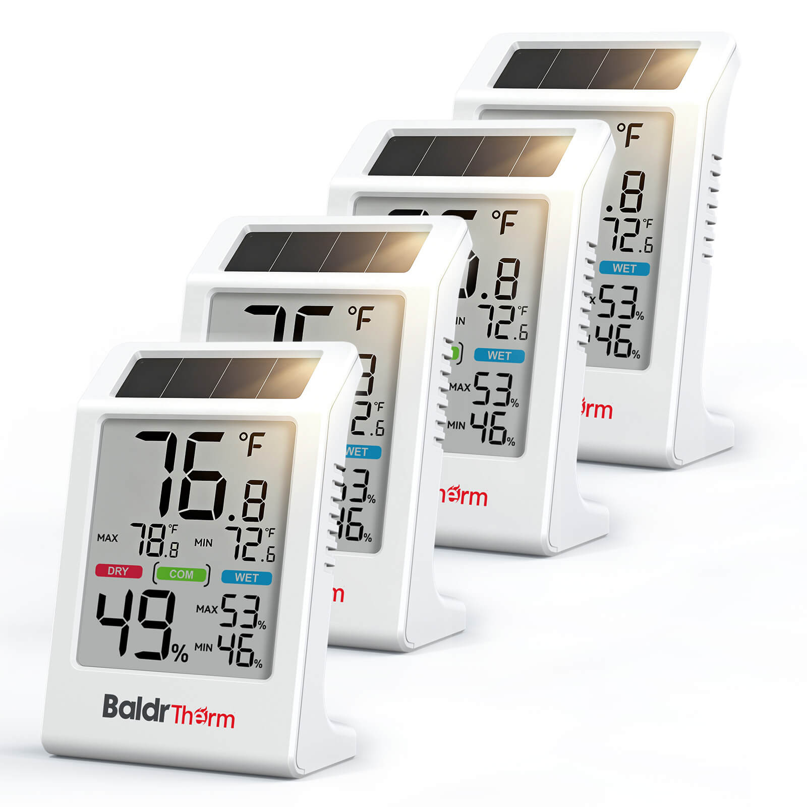 B0590TH-V6 Solar Indoor Thermometer Hygrometer
