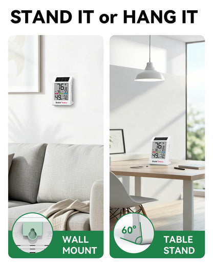 BALDR Solar Indoor Thermometer Humidity Meter No More Battery Changes