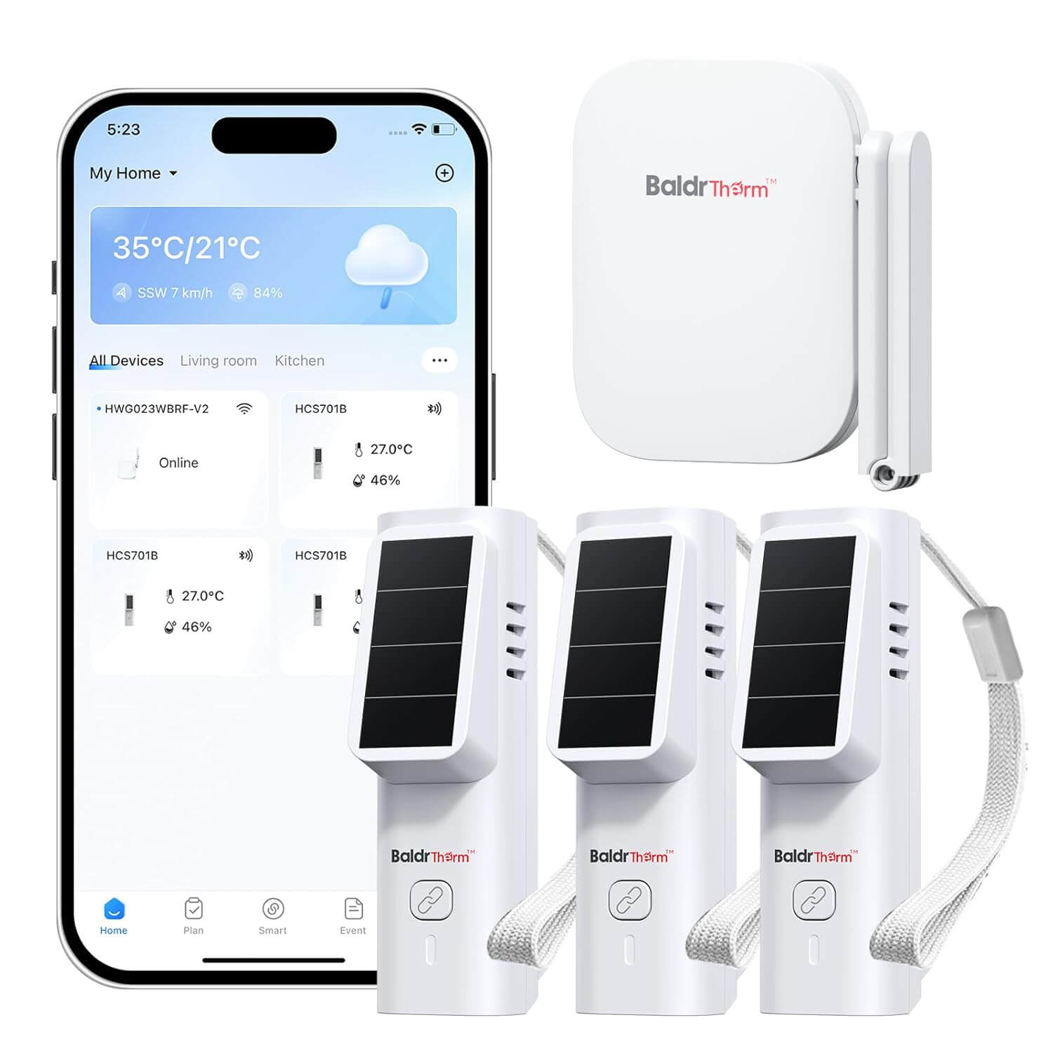 BaldrTherm Smart Wireless Temperature & Humidity Sensors – 3 Pack