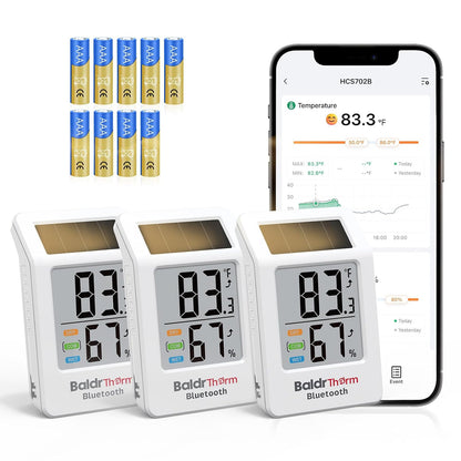 Bluetooth Thermometer Hygrometer, Temperature and Humidity Monitor