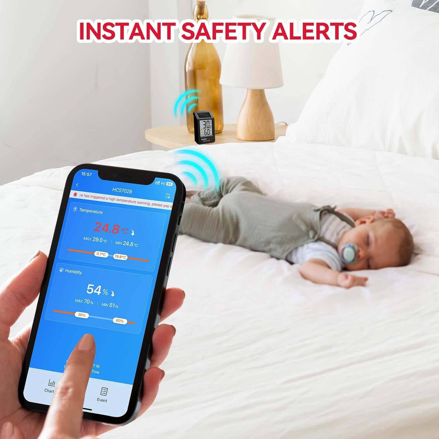 BaldrTherm Solar Bluetooth Temperature Humidity Monitor 