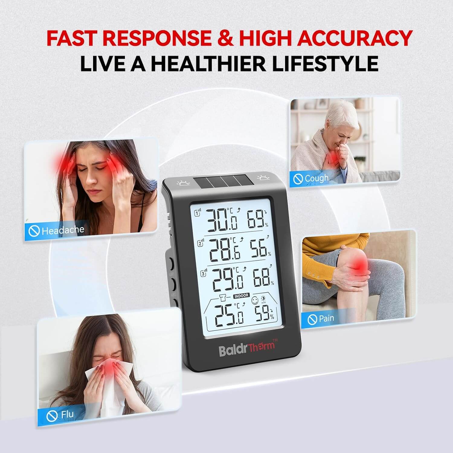 BaldrTherm Solar Outdoor Thermometer 