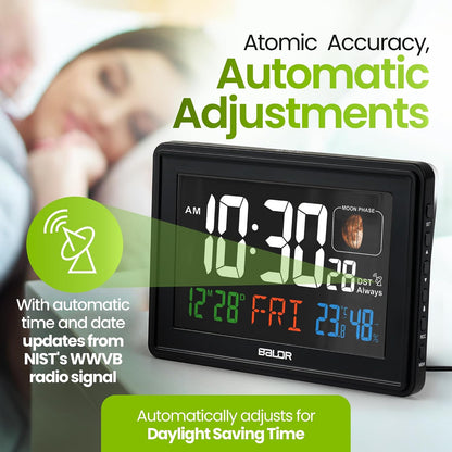 CL3592WH1 Digital Alarm Atomic Clock