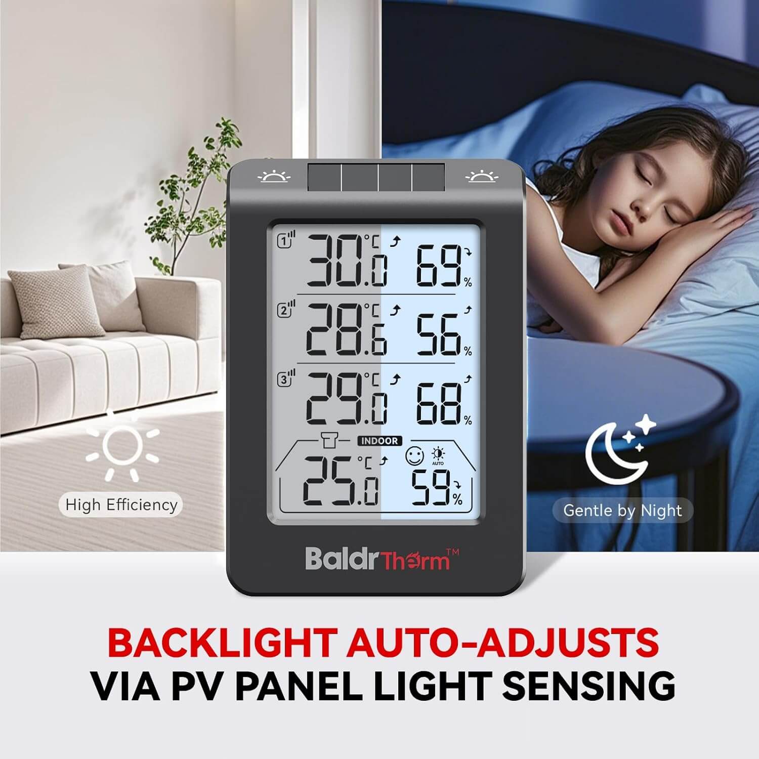 BaldrTherm Solar Outdoor Thermometer 