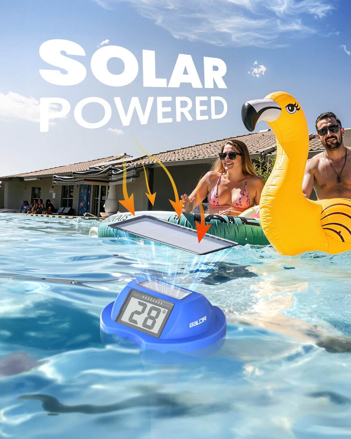 BALDR Floating Pool Thermometer – Easy Read (Dark Blue)