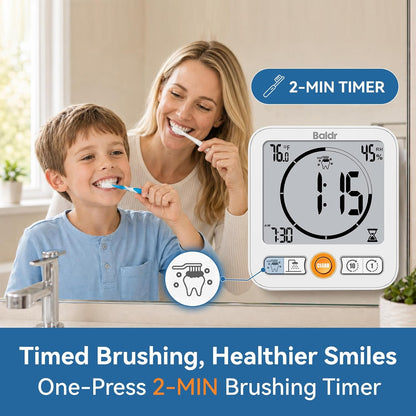 BALDR B0657STH-WT Shower Clock & Timer