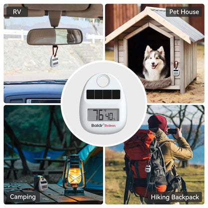B0703TH Solar Powered Portable Thermometer Hygrometer