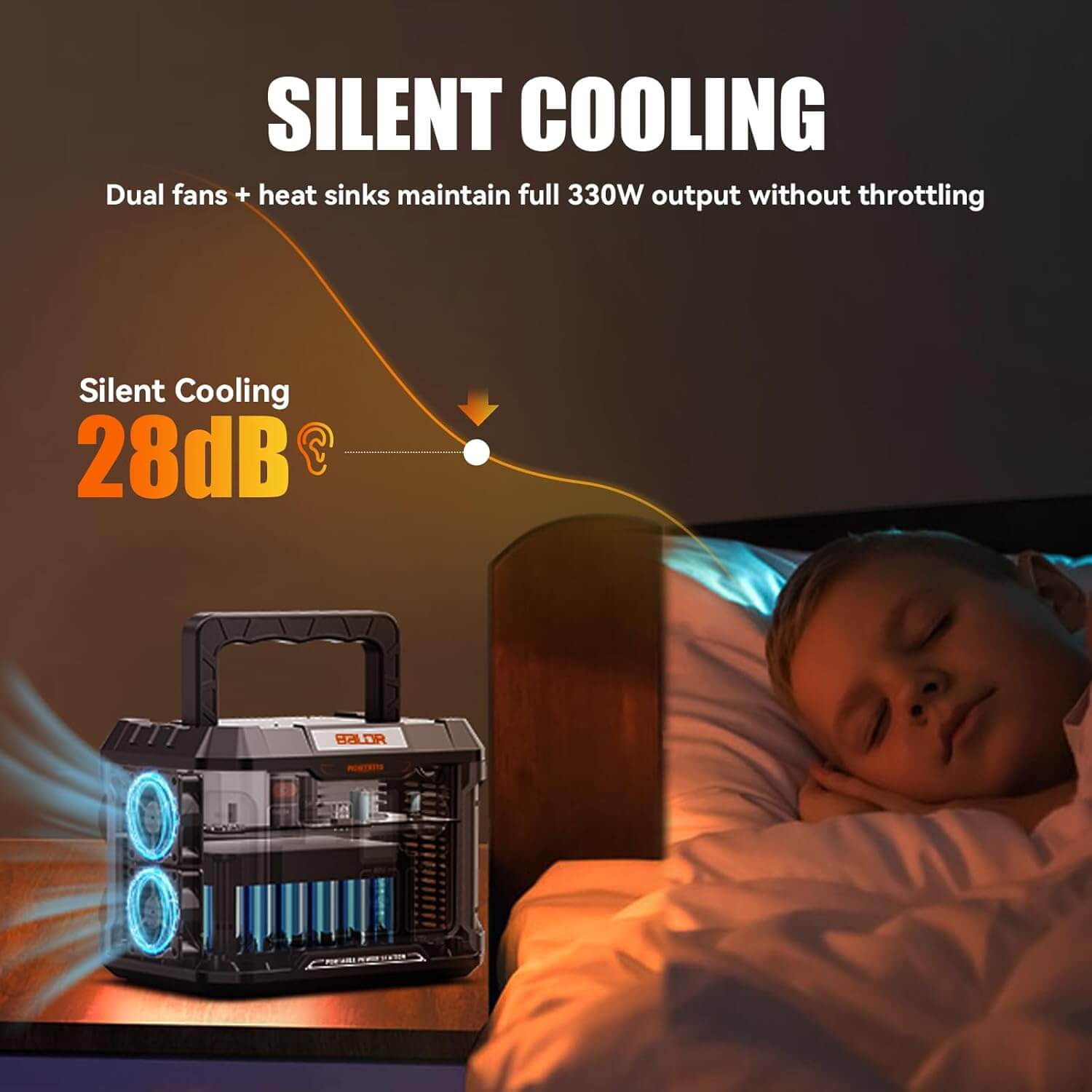 BaldrTherm 330W Solar Generator - 288Wh, Pure Sine Wave, CPAP Ready