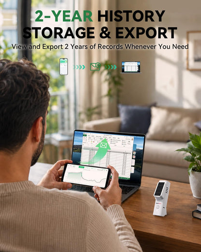 Bluetooth Thermometer Hygrometer, Solar Wireless Monitor Sensor with App