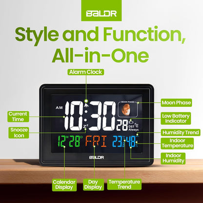 CL3592WH1 Digital Alarm Atomic Clock