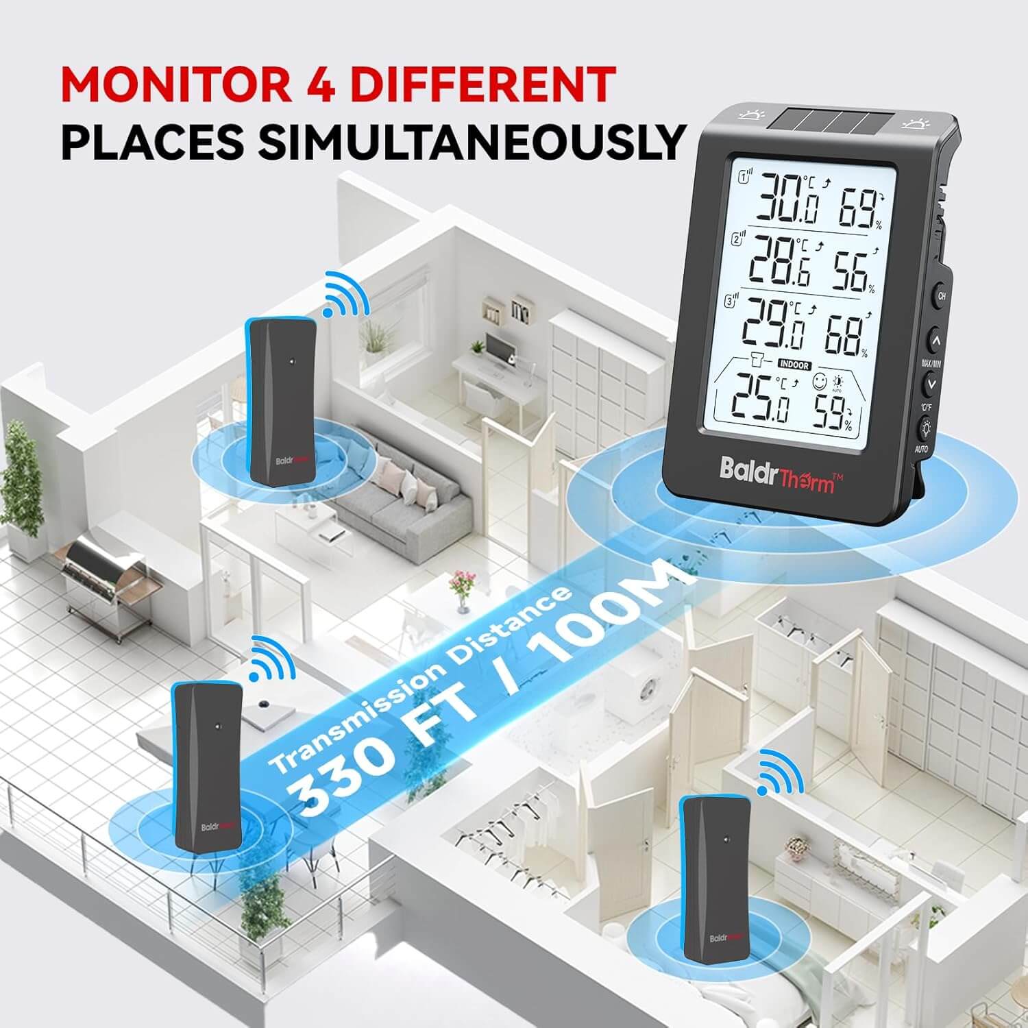 BaldrTherm Solar Outdoor Thermometer 