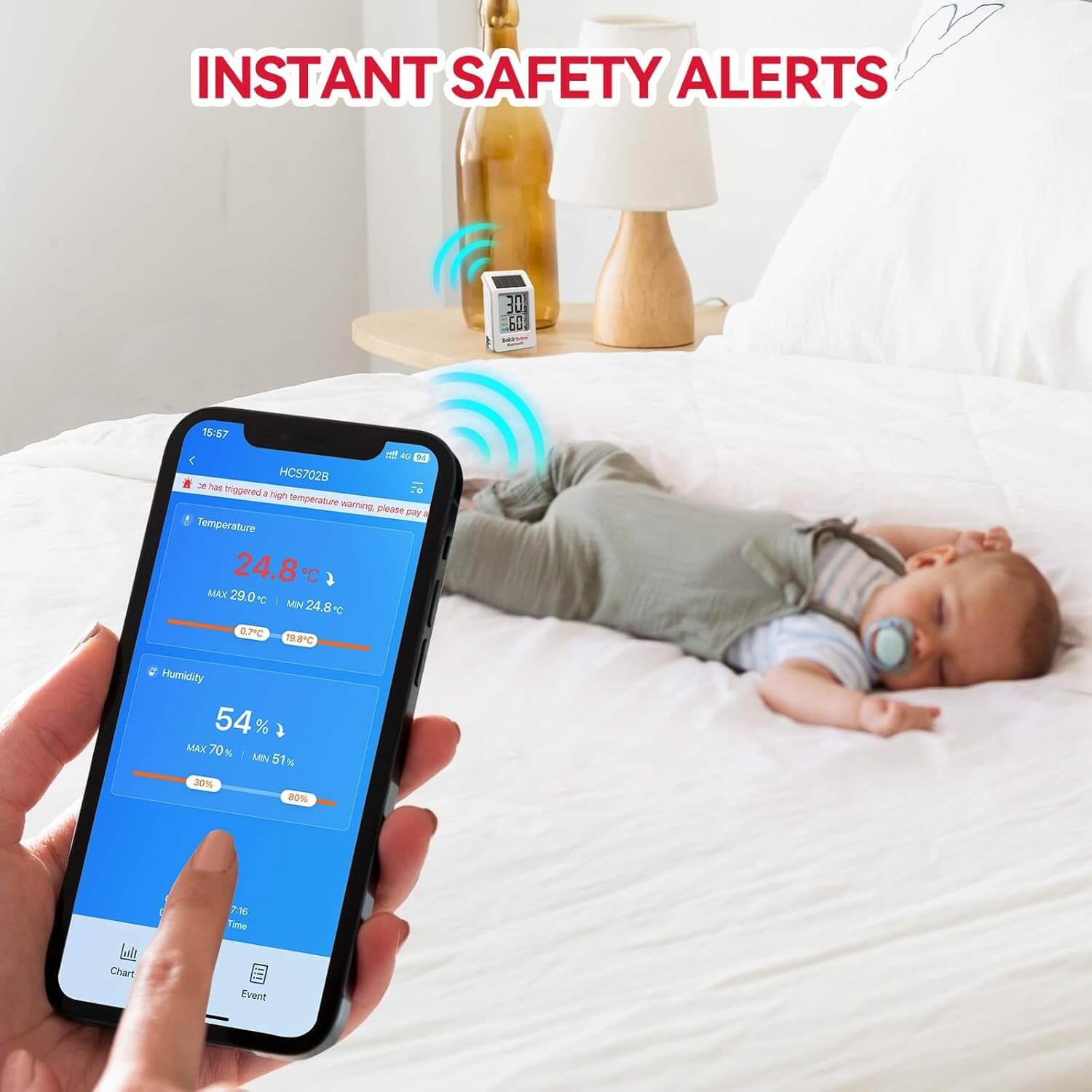 BaldrTherm Solar Bluetooth Temperature Humidity Monitor