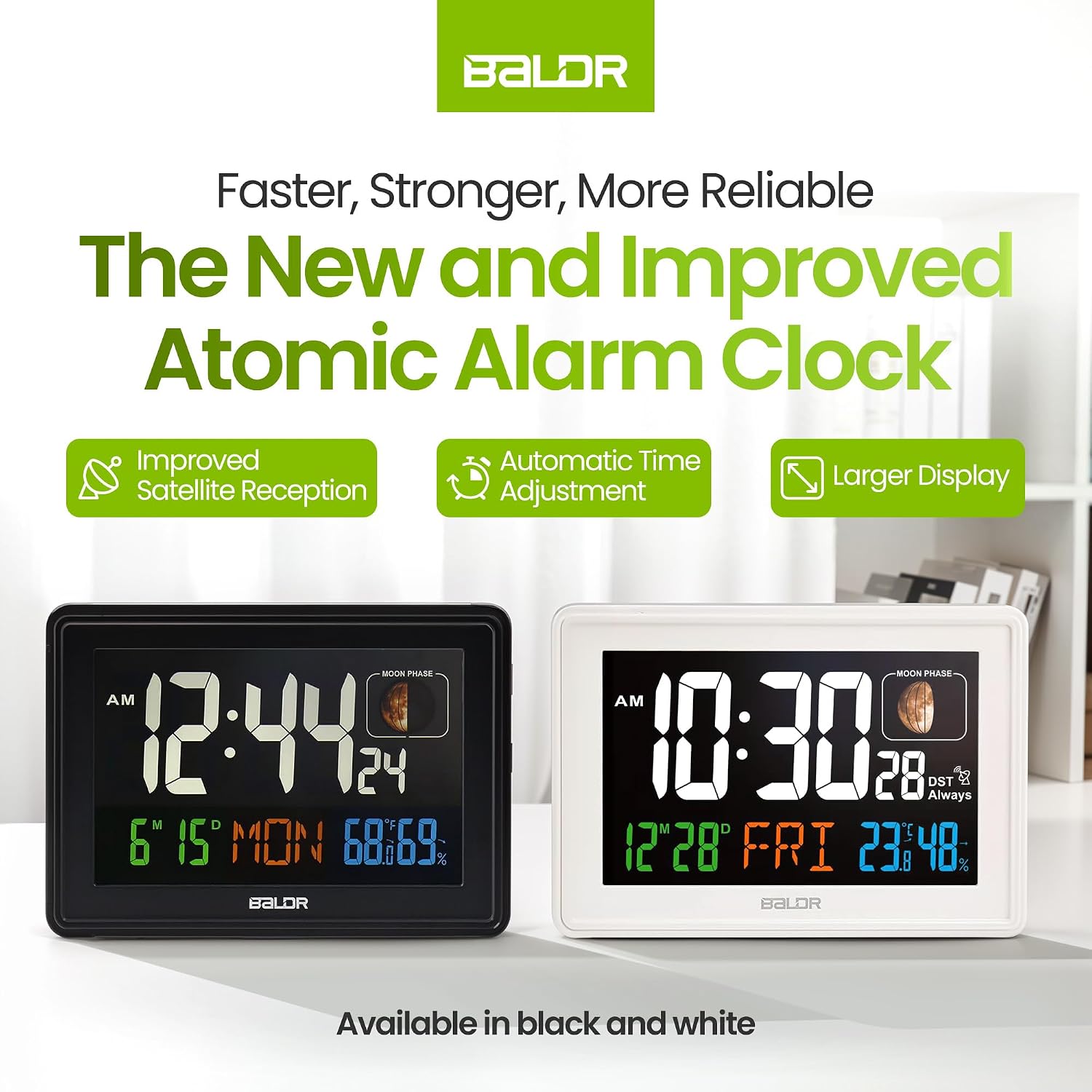 CL3592WH1 Digital Alarm Atomic Clock